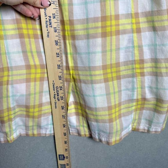 Rag & bone Women’s Margot Blazer Yellow Plaid 100% Cotton size 10 NWOT - Picture 11 of 12